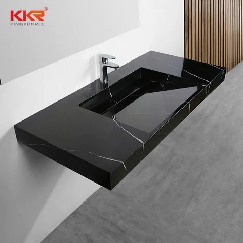 Luxury Wash Basin Art Wall Hung Sink Solid Surface Modern Wall Mounted Bathroom Basin | KingKonree Bathroom Basin Counter Design, Bathroom Wash Basin Design, Wash Basin Design Modern, Bathroom Basin Ideas, Basin Design Modern, Basin Counter Design, Wash Basin Ideas, Luxury Wash Basin, Wash Basin Design