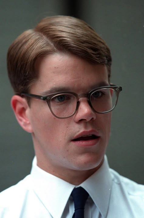 Talented Mr. Ripley ... Matt Damon 90s, Mat Damon, Young Matt Damon, Matt Demon, Preppy Guy, Official Movie Posters, Shake Sum, Vintage Haircuts, The Talented Mr Ripley