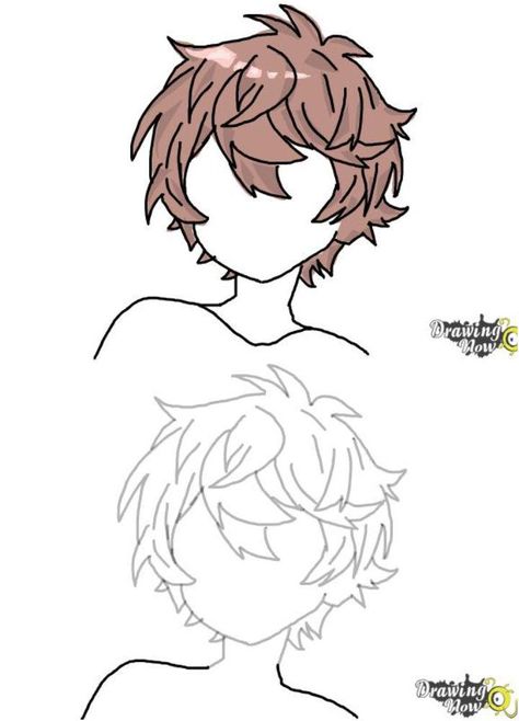 Hair References Drawing, Easy Hair Drawings, Boy Hair Drawing, Short Hair Drawing, Drawing Male Hair, Sketch Outline, Outfits For Teachers, Drawing Hacks