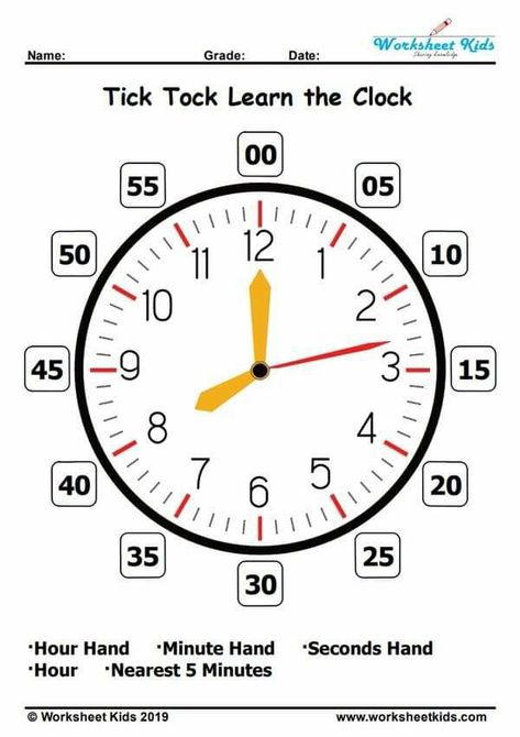 Learn to Tell the Time Clock – Teaching Clock for Kindergarten & grade 1  👇👇Download free printable PDF👇👇   ⏱⏰👩‍🎓📚📝✍️👨‍🏫👩‍🏫🎒🏫  #education #education4all #grade1 #Time #LearnTime #TellTime #TellingTime #analogclock #backtoschool #primaryschool #TopInfants #year2 Tell The Time Clock, Kindergarten Telling Time, Clock Worksheets, Clock Face Printable, Teaching Clock, Learning Clock, Clock Template, Learn To Tell Time, Time Lessons