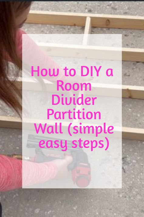 Improve your space organization with a DIY project like no other! Learn how to build a mobile partition wall that is not only freestanding and customizable, but it also comes with built-in shelves. This unique wall will transform your space into a well-organized and versatile area that adapts to your needs. Let's dive into this project! Free Standing Partition Wall, Shiplap Divider Wall, How To Build A Moveable Wall, Open Divider Wall, Temporary Wall Ideas Diy, Diy Wall Divider Ideas Small Spaces, Diy Wall Separator, How To Build A Partition Wall, Diy Partition Ideas