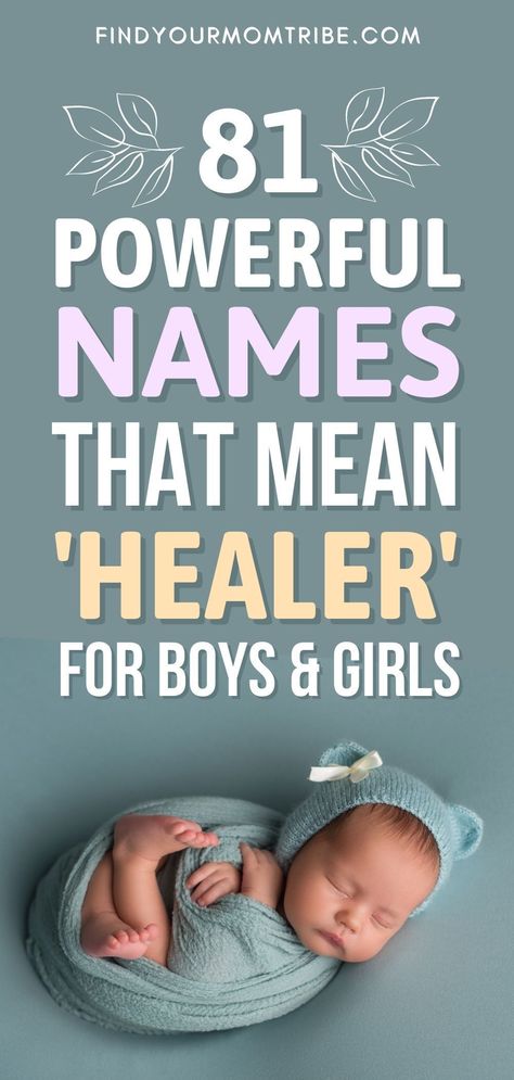 If you're looking for a name with a wonderful meaning for your baby, check out this list of boy and girl names that mean healer. Names Meaning Healing, Names That Mean Healing, Names Meaning Healer, Names That Mean Healer, Unique Female Names With Meaning, Healer Names, Rare Names With Meaning, Make Names, Hebrew Girl Names