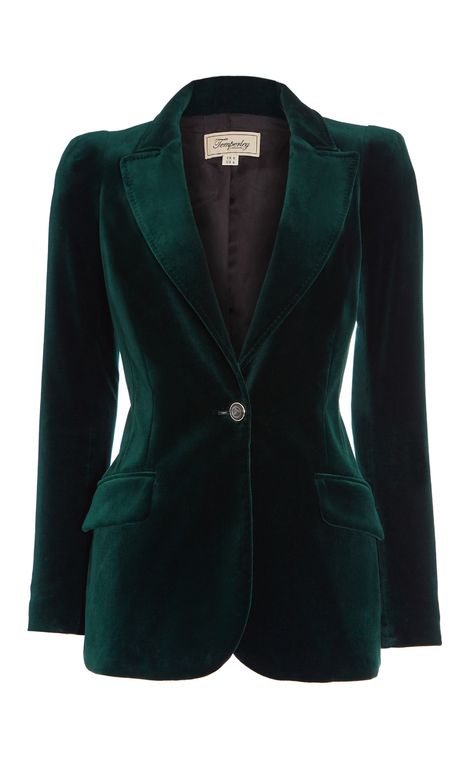 Velvet Blazer Outfit, Embroidered Tulle Dress, Vogue Dress, Velvet Trousers, Temperley London, Velvet Fashion, Velvet Blazer, Velvet Jacket, Tailored Jacket