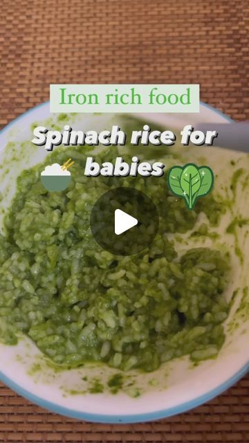 Reesh | Baby food ideas on Instagram: "Spinach rice for babies🥬🍃 9 months old+  Recipe 1. Take 7 to 8 spinach leaves and wash it well  2. Add ghee to a pan  3. Add half onion and saute well. You can add salt if baby is above one year  4. Now add the leaves,add little water and saute until well cooked  5. Turn off the stove let it cool and grind it into smooth paste  6. Add this to boiled rice,mash well and serve to baby  It’s a very simple and iron rich recipe. Make this for your baby today and share your feedback❤️  Swipe left and follow me for more baby food recipes👩‍🍼  #babyfoodrecipes #babyfoodideas #babylunch #babybreakfast #babydinner #babyporridge #babypuree #babyfoodie #babysolid  Does your baby like spinach?" Spinach Recipes For Baby, 7 Months Baby Food Recipes, 2 Year Baby Food Recipes, 9 Month Baby Food Ideas, Baby Food 9 Month Old, Spinach Baby Food Recipes, 9 Month Old Baby Food Recipes, Recipes For 1 Year Baby, 8 Month Baby Food Ideas