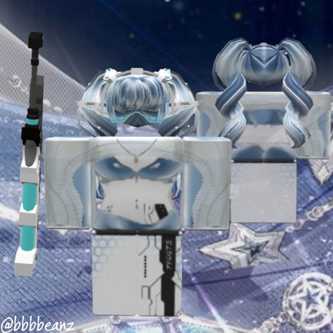 Blue R6 Avatar, Roblox Avatars Cybercore, Cyberpunk Roblox Avatar, Roblox Cybercore, Yabujin Core Roblox Avatar, Yabujin Core, Roblox R6, Free Avatars, Roblox Hair