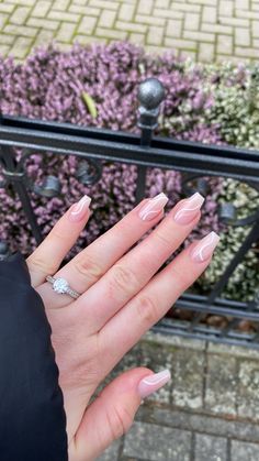 Classy Birthday Nails, Simple Nails Short, Ballerina Nails Designs, Short Coffin Nails Designs, Nails Basic, Nails Short Coffin, Hoco Nails, Classy Acrylic, Engagement Nails