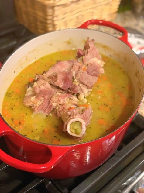 Split Pea Soup Using Ham Bone, French Pea Soup With Ham, Andersens Split Pea Soup Recipe, Spit Pea Soup With Ham, Slip Pea And Ham Soup, Lima Bean Soup Recipes Ham Bone, Green Pea Soup With Ham Bone, Ham Bone Pea Soup Recipe, Ham And Split Pea Soup With Ham Bone