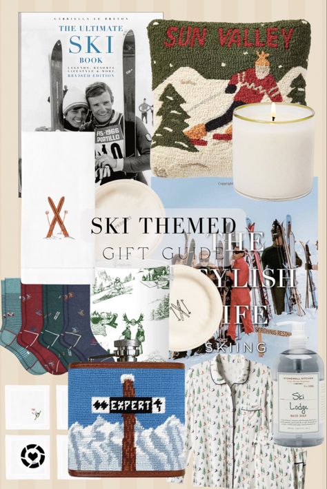 Ski Basket Gift Ideas, Ski Gift Basket, Ski Trip Gift Basket, Bach Gifts, Christmas Skiing, Girls Ski Trip, Skier Gifts, Snowboarding Gifts, Ski Aesthetic