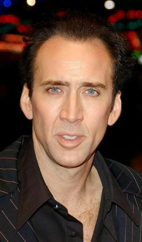 Sandra Bullock Kids, Nickolas Cage, Nicholas Cage Face, Bad Hairline, Nick Cage, Nic Cage, Nicholas Cage, Bad Haircut, Male Faces