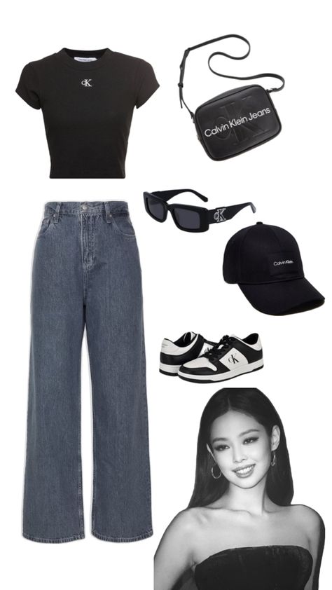 CK outfit ideas brand and idol Ck Outfit, Calvin Klein Jennie, Calvin Klein Outfits, Running Man, Jennie Kim, New Wardrobe, Pretty Words, Stylish Outfits, Calvin Klein