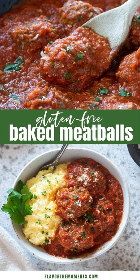 Oven Baked Meatballs are tender, juicy and packed with flavor! These ground beef meatballs have no breadcrumbs, so they're an easy low carb, gluten-free dinner option! #meatballs #groundbeef #glutenfree Gluten Free Meatballs Recipe, Oven Baked Meatballs, Ground Beef Meatballs, Gluten Free Meatballs, Baked Meatballs, Healthy Ground Beef, Meatball Bake, Ground Beef Dishes, Boiled Egg Diet Plan