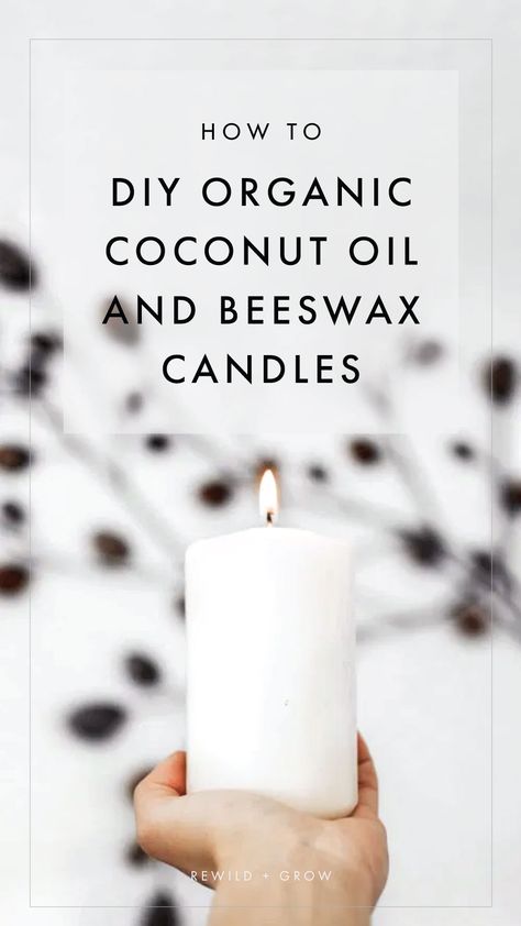 Easy, Simple Guide on Making Organic Coconut Oil and Beeswax Candles Coconut And Beeswax Candles, Coconut Oil Wax Melts Diy, Toxic Free Candles Diy, Candle Making Beeswax Coconut Oil, Soy Beeswax Candles Diy, Soy And Beeswax Candles Diy, Beeswax Coconut Oil Candles Diy, Homemade Organic Candles, How To Scent Beeswax Candles