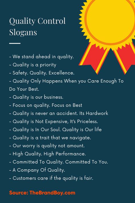 List of 251+ Brilliant Quality Control Slogans | Thebrandboy Best Slogans For Business, Fashion Taglines Ideas, Company Slogans Ideas, Quality Quotes Business, Quality Assurance Quotes, Quality Control Logo, Business Slogans Ideas, Assurance Quotes, Quality Slogan