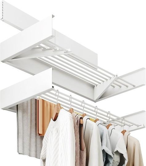 LIENAHU Drying Rack Clothing,Laundry Drying Rack Collapsible,Wall Mounted Clothes DryingRack, Laundry Rack Wall Mount,Retractable Clothing Rack,Folding Clothes Rack,5 Aluminum Rods, (White - 30") : Amazon.ca: Home Laundry Clothes Rack, Laundry Clothes Hanger, Collapsible Wall, Folding Clothes Rack, Wall Mounted Clothes Drying Rack, Folding Clothes Drying Rack, Wall Hanging Rack, Wall Mounted Drying Rack, Clothes Hanger Rack