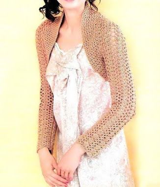 Stylish Easy Crochet Easy Crochet Shrug, Cord Crafts, Crochet Shrug Bolero, Crochet Arm Warmers, Shrug Crochet, Crochet Bolero Pattern, Crochet Dress Girl, Bolero Pattern, Long Sleeve Shrug