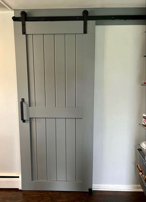 Interior Grey Walls, Grey Barn Door, Barn Doors Interior, Interior Barn Doors, Grey Walls, Barn Doors, Barn Door, Doors Interior, Rustic Charm