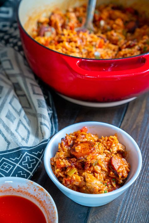 Andouille Sausage and Chicken Jambalaya | 12 Tomatoes Slow Cooker Andouille Sausage Recipes, Meals With Andouille Sausage, Sausage And Chicken Jambalaya, Andouille Sausage Recipes, Chicken Jambalaya, Chicken And Sausage Jambalaya, Homemade Hot Sauce, 12 Tomatoes Recipes, Date Night Dinners