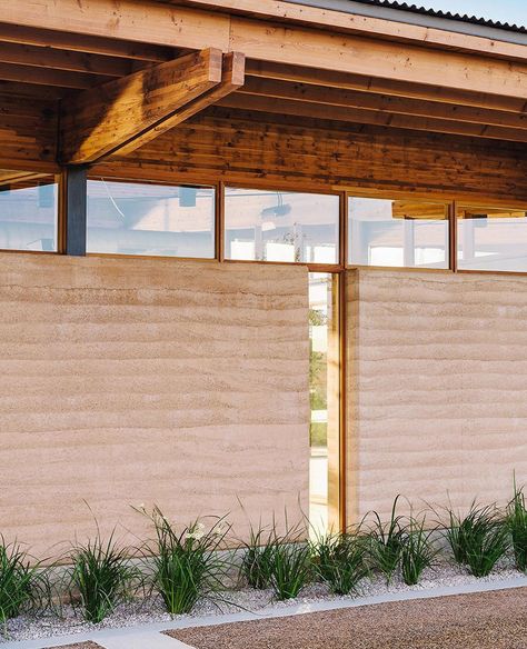 Compressed Earth Block, Michael Hsu, Earth Building, Rammed Earth Homes, Natural Building Materials, Rammed Earth Wall, Architect Magazine, Rammed Earth, Earth Homes