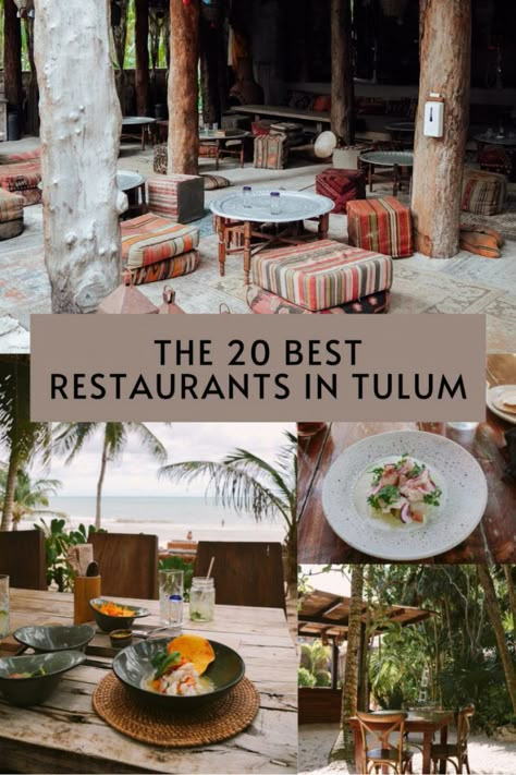 Tulum Food, Restaurants In Tulum, Tulum Restaurants, Mexico Restaurants, Tulum Vacation, Tulum Travel Guide, Tulum Travel, Tulum Hotels, Caribbean Destinations