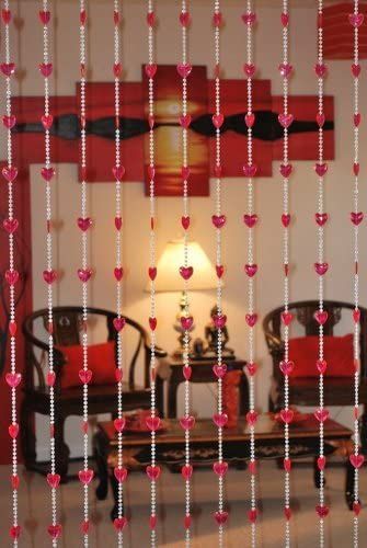 Amazon.com: Asian Home Beautiful Acrylic Beaded Curtain - Red Heart: Home & Kitchen Beaded Curtain, Asian Homes, Indie Room Decor, In Door, Room Deco, Indie Room, Red Curtains, Beaded Curtains, Aesthetic Rooms