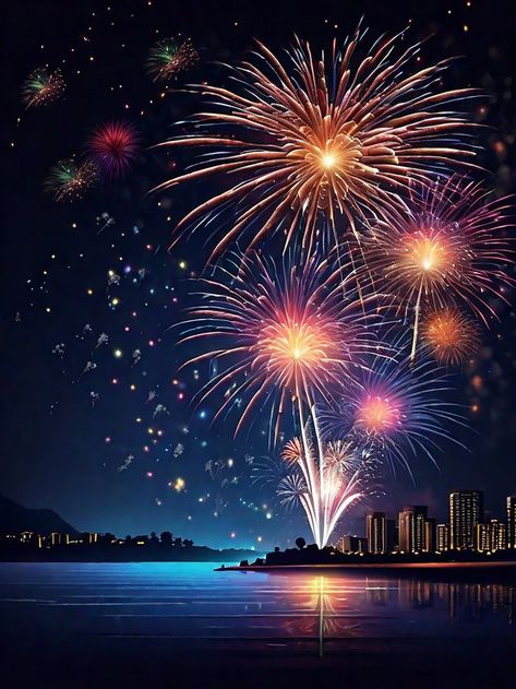 Happy New Year Fireworks Rever View Night Background#pikbest##Photo Happy New Year 2025 Fireworks, Background New Year 2025, Happy New Year Photo Editing Background, New Year Fireworks Aesthetic, Happy New Year 2025 Background, Firework Background, Chinese New Year Fireworks, New Years Fireworks, Fireworks Photos