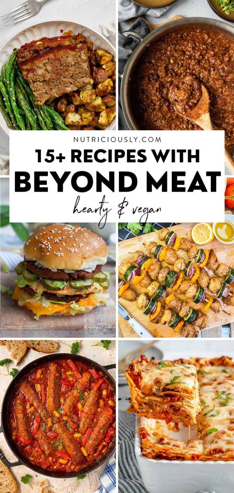 Impossible Meat Recipes, Good Vegetarian Recipes, Beyond Meat Recipes, Recipes Healthy Vegetarian, Meatless Meals Healthy, Simple Vegetarian Recipes, Vegan Meat Recipe, Plant Based Diet Meal Plan, Vegan Beef