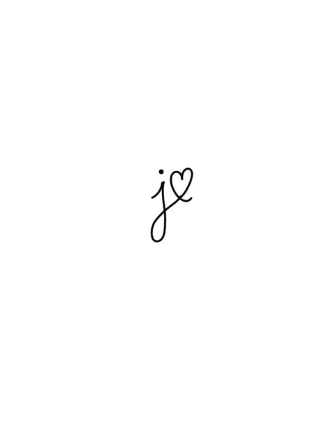 Letter J With Heart Tattoo, Heart With A J Tattoo, J Letter Tattoo Designs For Women, Heart J Tattoo, Cursive J Tattoo With Heart, Small J Tattoo Letter, J Tattoo Behind Ear, Joseph Tattoo Name, J Initial Tattoo With Heart