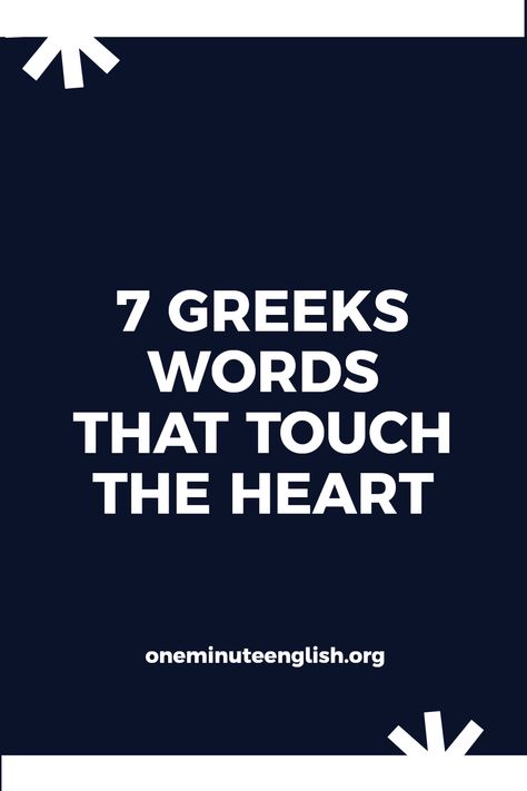 Explore seven Greek words that carry profound meanings, perfect for enhancing your vocabulary and understanding of the human experience. Each term delves into emotions and concepts that resonate on multiple levels. From ‘philoxenia’, representing warmth towards strangers, to ‘sophrosyne’, illustrating self-control, each word connects deeply with our lives. These enlightening selections from the Greek language can surely add richness to your conversations. Perfect for language learners and enthusiasts wishing to enrich their chessboard of vocabulary. Beautiful Foreign Words, Greek Words With Deep Meaning, English Words With Deep Meaning, Latin Words With Deep Meaning, Greek Words And Meanings Aesthetic, Unusual Words With Beautiful Meanings, Unique Words With Meaning, Beautiful Words With Meaning, Rare Words With Deep Meanings