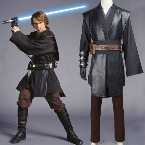 Knight Cape, Anakin Costume, Anakin Skywalker Cosplay, Disfraz Star Wars, Star Wars Anakin Skywalker, Jedi Outfit, Jedi Cosplay, Jedi Costume, Anakin Vader