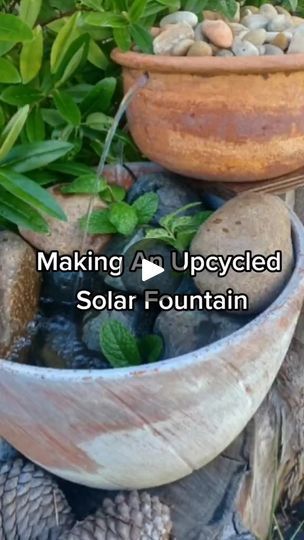 11K views · 97 reactions | another upcycled diy solar fountain added to our garden! #mint #solarfountain #diyfountain #gardendesign | Garden Design Ideas | Garden Design Ideas · Original audio Solar Fountain Ideas, Diy Solar Fountain, Fountain Ideas, Ideas Garden Design, Diy Fountain, Solar Fountain, Diy Solar, Garden Design Ideas, Ideas Garden