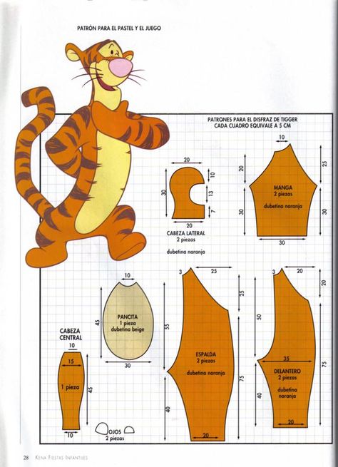 Winnie The Pooh Sewing Pattern, Tiger Plushie, Bear Patterns Sewing, Plushie Ideas, Handmade Felt Ornament, Teddy Bear Sewing Pattern, Dress Patterns Diy, Soft Toy Patterns, Cute Sewing Projects