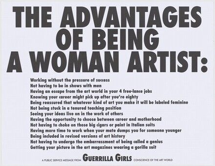 Guerilla Girls, Activist Art, Guerrilla Girls, Woman Artist, Art Assignments, Being A Woman, National Gallery Of Art, Feminist Art, Famous Art