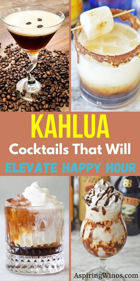 The Ultimate Guide to Mixing Kahlua Cocktails | Kahlua Cocktail Recipes | Creamy and Delicious Kahlua Cocktails | Kahlua cocktails to serve at your next happy hour | amazing cocktails you need to try #KahluaCocktails #Cocktails #CocktailRecipes #HappyHourIdeas #Kahlua Kahlua Cocktails, Kaluah Recipes, Kahlua Drinks, Kahlua Recipes, Warm Cocktails, Amazing Cocktails, Creamy Cocktails, Summer Drinks Alcohol, Fall Cocktails Recipes