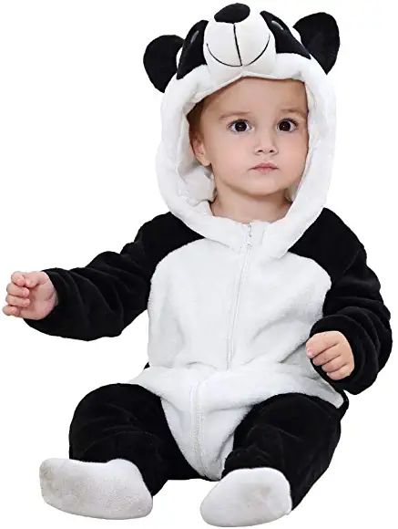 TASLAR Unisex Baby Flannel Jumpsuit Panda Style Cosplay Clothes Bunting Outfits Snowsuit Hooded Romper Outwear (Black & White Panda, 0-6 Months): Amazon.in: Clothing & Accessories Baby Outfits Boy, Babies First Halloween, Baby Animal Costumes, Pyjamas Onesie, Clothes For Baby Boy, Best Baby Clothes, Romper Outfits, First Halloween Costumes, Panda Costumes