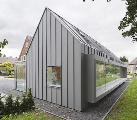 Dentist with a View,© Rene de Wit Zinc Architecture, Cabana Restaurant, Zinc Cladding, Colorbond Roof, Zinc Roof, House Cladding, Metal Cladding, Suburban House, Modern Barn House