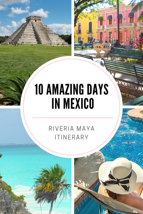 Start planning your amazing trip to Mexico with this sample 10 days in the Maya Riveria and Yucatan of Mexico itinerary! Includes the top things to do in the Yucatan and Maya Riveria and where to stay. Things to do in the Riveria Mayan. Things to do in the Yucatan. Yucatan Itinerary. Mexico itinerary. 10 days in Mexico  #mexico #itinerary #mayariveria #traveltips #travel #yucatan #10dayitineraryemexico #mexicoitinerary # Yucatan Itinerary, Riveria Maya Mexico, Riveria Maya, Places To Visit In Mexico, Mexico Itinerary, Travel To Mexico, Things To Do In Mexico, Latin America Travel, Mexico Travel Guides