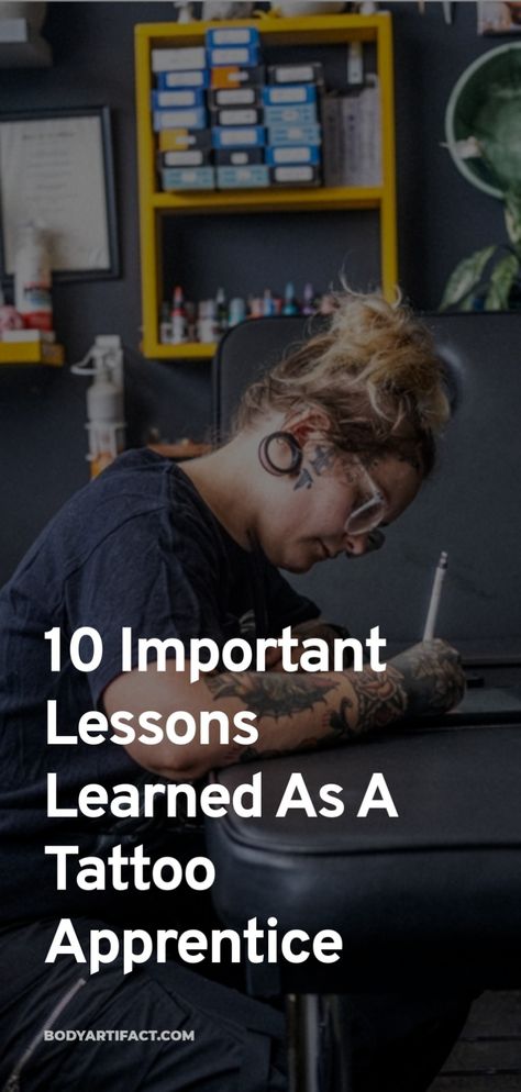 Learn some of our biggest lessons learned while becoming a tattoo apprentice. How To Become A Tattoo Apprentice, How To Learn Tattooing, How To Learn To Tattoo, Apprentice Tattoo Designs, Tattoo Studio Organization, Learning How To Tattoo, Tattoo Apprentice Portfolio, Tattooing Tips For Beginners, Tattoo Apprentice Practice