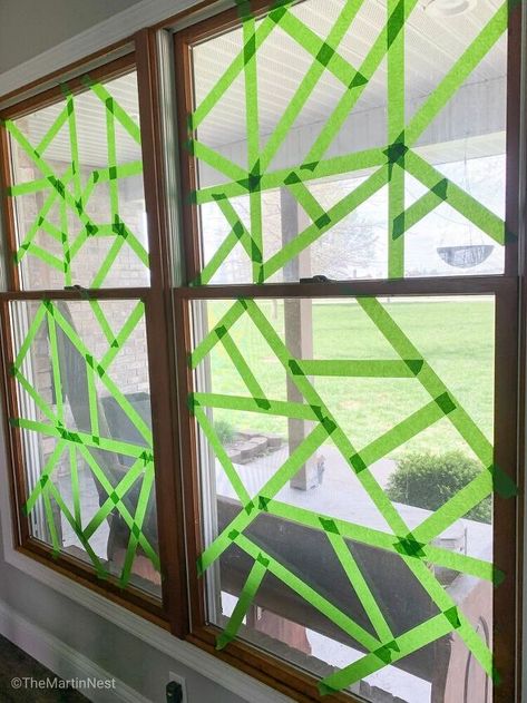 Glass Window Art Diy, Wood Window Trim, Window Art Diy, Faux Stained Glass Window, Staircase Window, Diy Stained Glass Window, Diy Staining, Church Window, Fun Easter Crafts