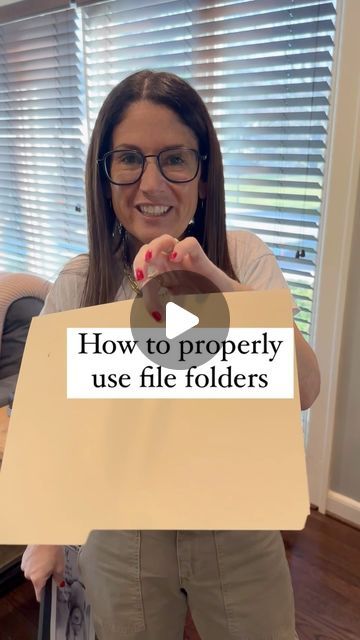 Most people don’t know this about file folders, but these 3 lines are here for a reason. Use them so your papers stay neat! | Instagram Binder Storage Office, Binder Holder For Desk, Legal Size Paper Storage, Manila Folder Organization, Organizing Important Documents At Home, Medical File Organization, Employee File Organization, File Folder Organization Classroom, Classroom File Organization