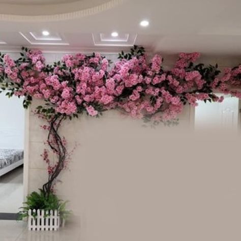 Amazon.com: Artificial Cherry Blossom Trees - Stunning Indoor Wedding Decor, Rattan Simulation Peach Tree Vine for Walls, Ceilings & More - Fake Sakura Flower, Enhance Air Conditioning Pipe Background - D : Home & Kitchen Indoor Wedding Decor, Artificial Cherry Blossom Tree, Artificial Flower Wall, Flower Ceiling, Cherry Blossom Trees, Peach Tree, Sakura Flower, Peach Trees, Artificial Trees