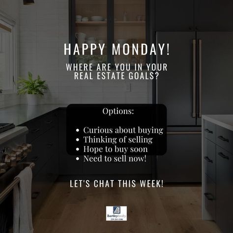 Monday Real Estate Quotes, Monday Realtor Post, Realtor Aesthetic Quotes, New Real Estate Agent Marketing, Mortgage Agent Marketing, Realtor Instagram Post Ideas, Realtor Announcement Ideas, Realtors Quotes, Sunday Real Estate Quotes