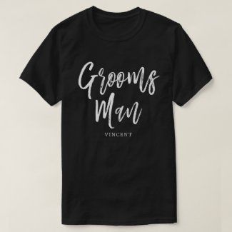 Groomsmen | Script Style Custom Name Wedding T-Shirt groomsmen gift ideas | find unique groomsmen gifts from the groom, family and friends. The gifts range from non alcoholic groomsmen gifts, be my groomsman gift ideas, diy groomsmen gift ideas and wedding day groomsmen gift ideas. All of these groomsmen gifts are cheap and inexpensive to help you cut the budget on your wedding day. #groomsmengiftideas #groomsmen #wedding #weddinggifts Groomsmen Tshirt Ideas, Groomsmen Shirts Ideas, Diy Groomsmen Gifts, Groomsmen Shirts, Unique Groomsmen Gifts, Groomsman Gift Ideas, Groomsmen Gifts Unique, Groomsmen Gift Ideas, Be My Groomsman