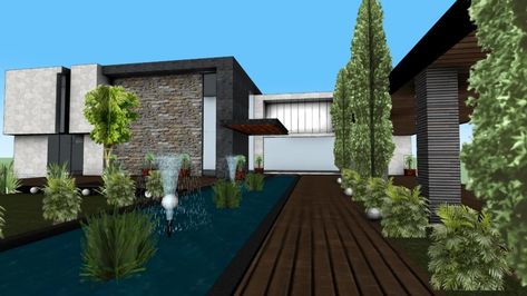 JARDIN - - 3D Warehouse Landscape 3d Warehouse, Warehouse Home, Resort Design, Sketchup Model, Landscape Plan, Indoor Gardens, Tropical Landscaping, 3d Warehouse, Roof Garden