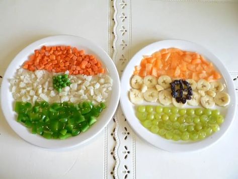 Tricolour Food Ideas | Maa Of All Blogs Tricolour Food, Ideas For Independence Day, Salad Decoration Ideas, Independence Day Crafts, Salads For Kids, Food Ideas To Make, Independence Day Activities, Fruit Sushi, Amazing Food Photography