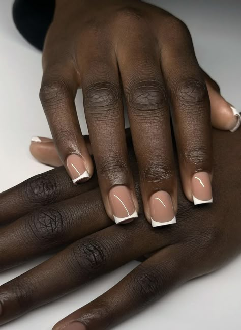 Tik Tok Nails, Classy Elegant Nails, Dark Skin Nails, Short Nails For Black Women, Nails For Black Women, Nails Aesthetic, Finger Nails, Dark Nails, Elegant Nails