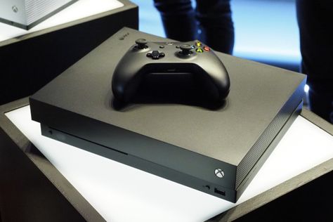 A full year after first teasing Project Scorpio at its last E3 event, Microsoft finally took the wraps of its new console, now called the Xbox One X.  #XboxOneX #Microsoft #MicrosoftXbox #gaming Xbox Series S, Xbox One X, X Box, Gifts For Guys, Tech Products, Smart Things, Xbox Games, Full Name, Gaming Console