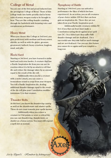 Bard Dungeons And Dragons, 5e Classes, Dnd Subclasses, D D 5e Homebrew, Homebrew Classes, Dnd Bard, Heavy Gear, Dnd Character Sheet, D D Classes