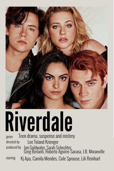 Movie Posters Riverdale, Riverdale Poster, Avengers Movie Posters, Archie Comics Riverdale, Baddie Room, Greg Berlanti, Film Netflix, Movie Journal, Kj Apa