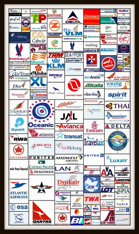 ALL AIRLINE LOGOS - web credit here - http://www.aviationexplorer.com/commercial-airline-logos.html