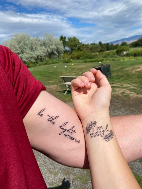 Abide In Him Tattoo, Precious Tattoo Words, Christian Bestie Tattoos, Greater Is He That Is In Me Tattoo, Jireh Tattoo Ideas, Biblical Couple Tattoos, He Left The 99 To Find Me Tattoo, Christ Tattoo Women, Psychology Tattoos